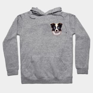 Small Version - Captivating Border Collie Profile Hoodie